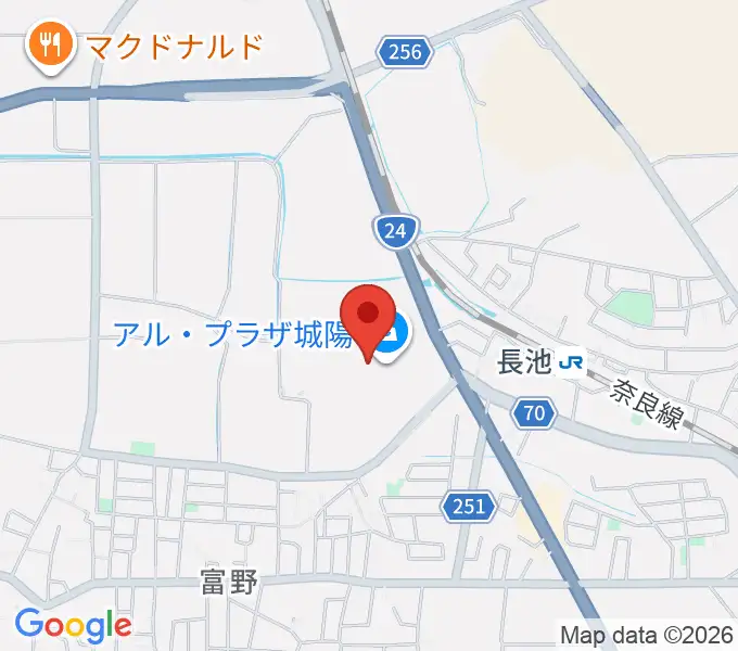 JEUGIA アルプラザ城陽センターの地図