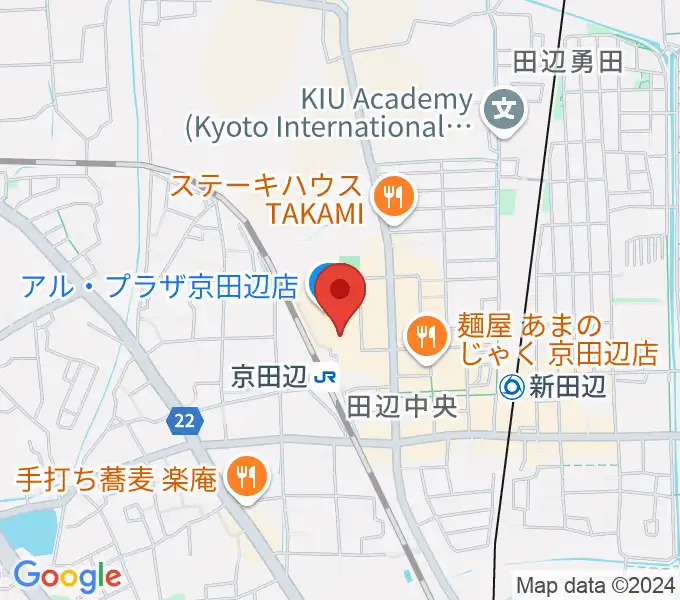 JEUGIAミュージックセンター アル・プラザ京田辺の地図