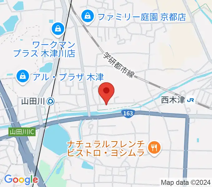 JEUGIA 木津センターの地図