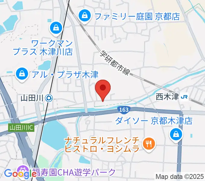 JEUGIA 木津センターの地図