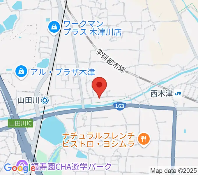 JEUGIA 木津センターの地図