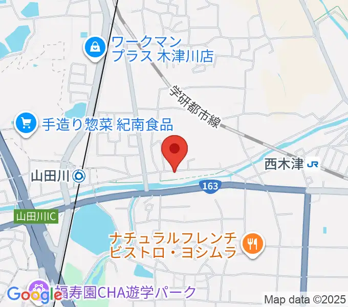 JEUGIA 木津センターの地図