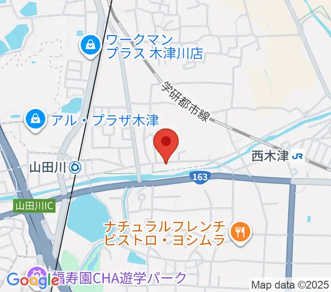 JEUGIA 木津センターの地図