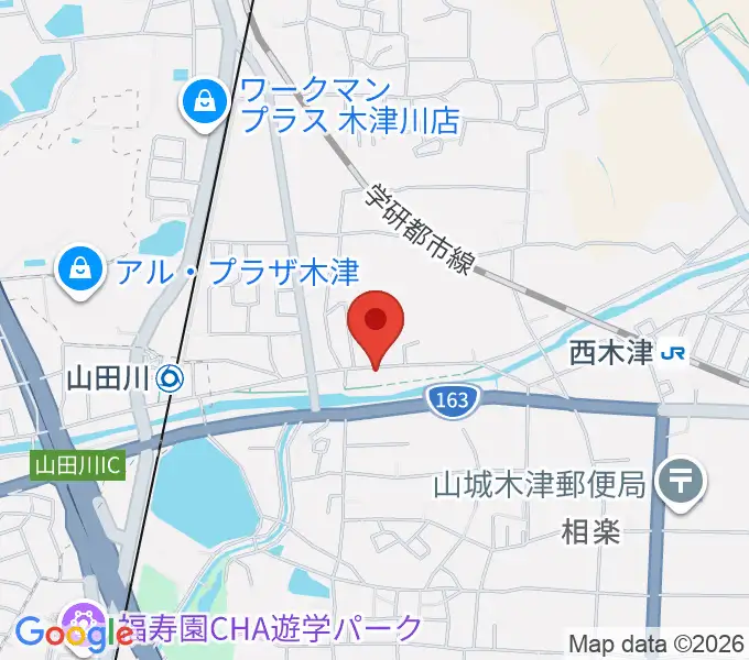 JEUGIA 木津センターの地図