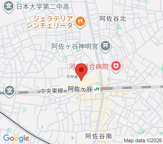 ラピュタ阿佐谷の地図