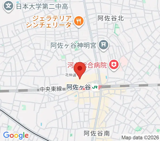 ラピュタ阿佐谷の地図