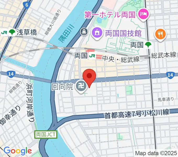 両国シアタ－カイの地図