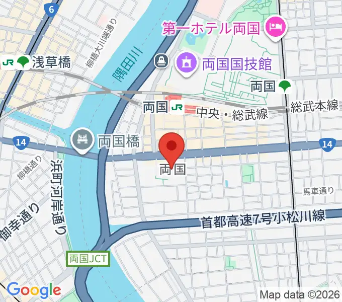 両国シアタ－カイの地図