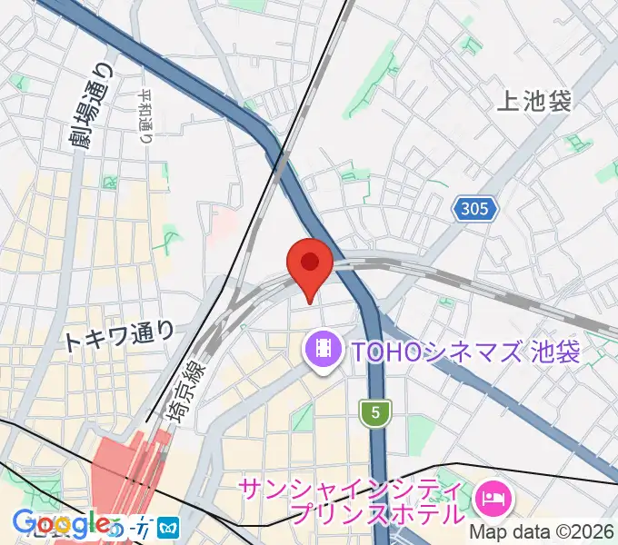 シアターKASSAIの地図