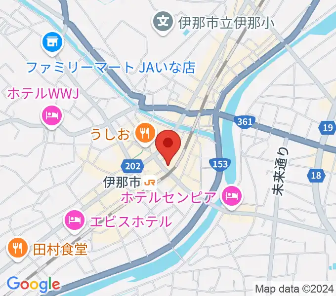 伊那グラムハウスの地図