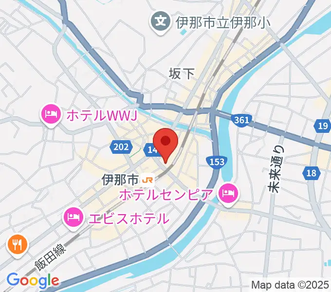 伊那グラムハウスの地図