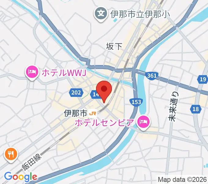 伊那グラムハウスの地図