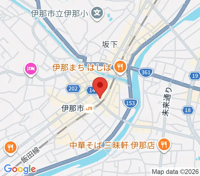 伊那グラムハウスの地図