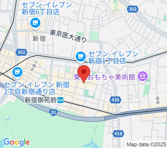 新宿シアターサンモールの地図