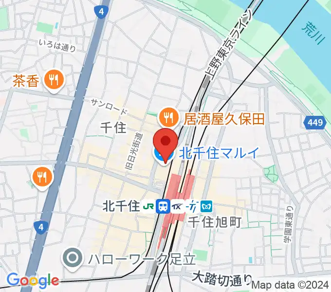 北千住シアター1010の地図