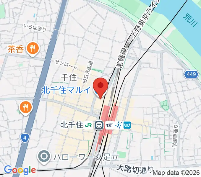 北千住シアター1010の地図