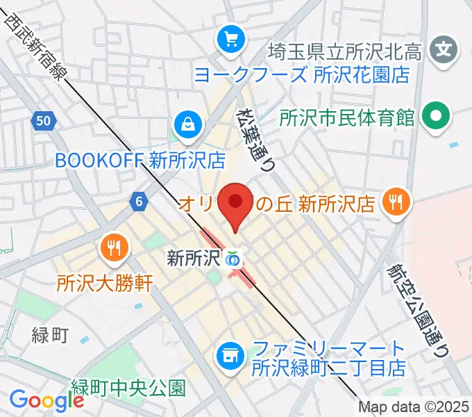 空の上の音楽教室の地図