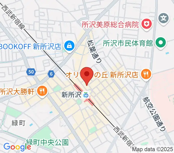 空の上の音楽教室の地図