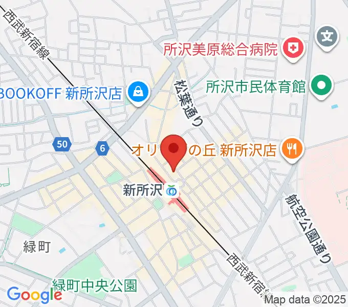 空の上の音楽教室の地図