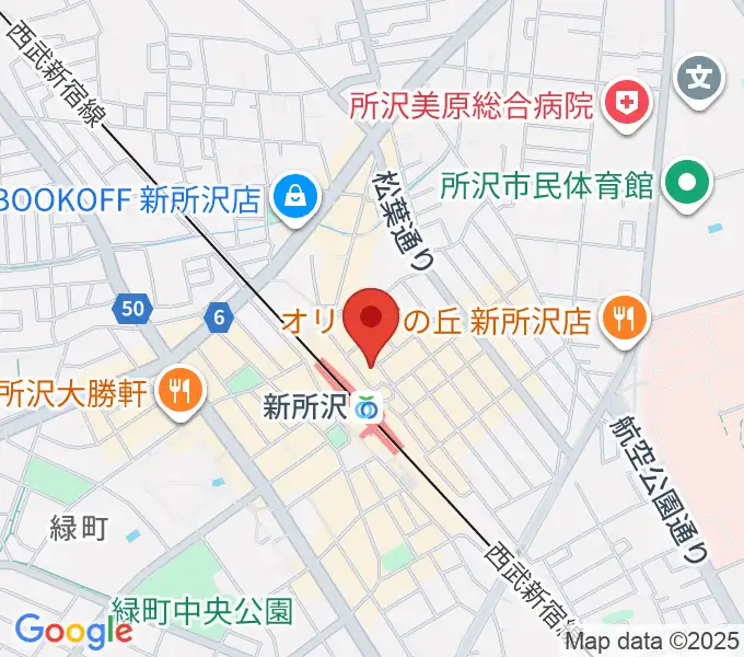 空の上の音楽教室の地図