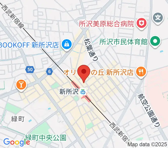 空の上の音楽教室の地図