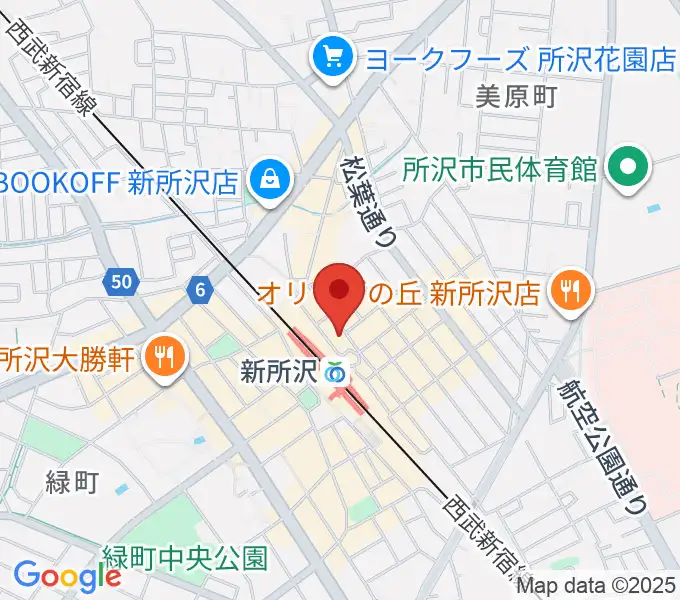 空の上の音楽教室の地図