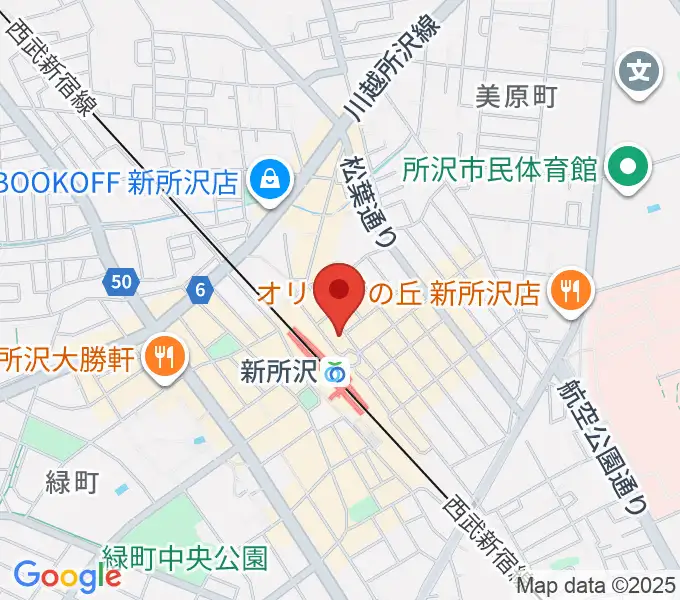 空の上の音楽教室の地図