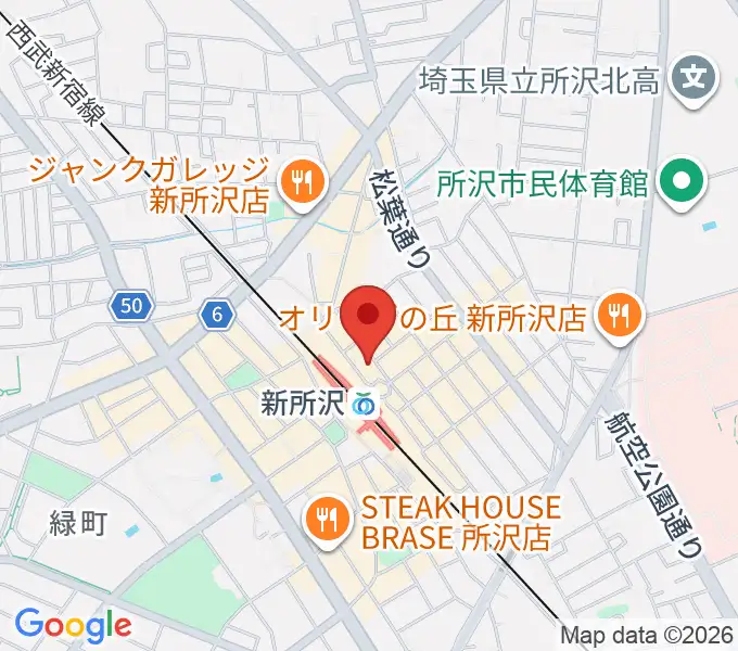 空の上の音楽教室の地図