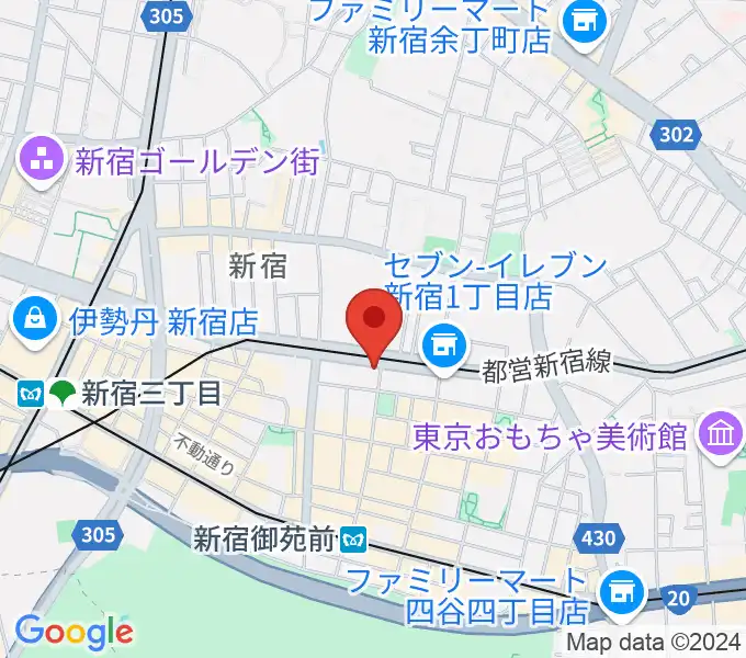 新宿シアターブラッツの地図