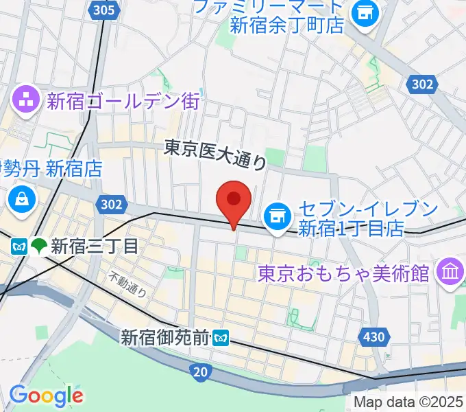 新宿シアターブラッツの地図
