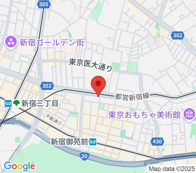 新宿シアターブラッツの地図