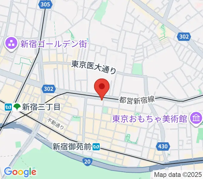 新宿シアターブラッツの地図