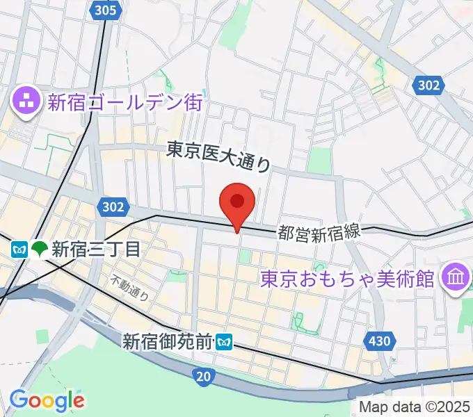 新宿シアターブラッツの地図