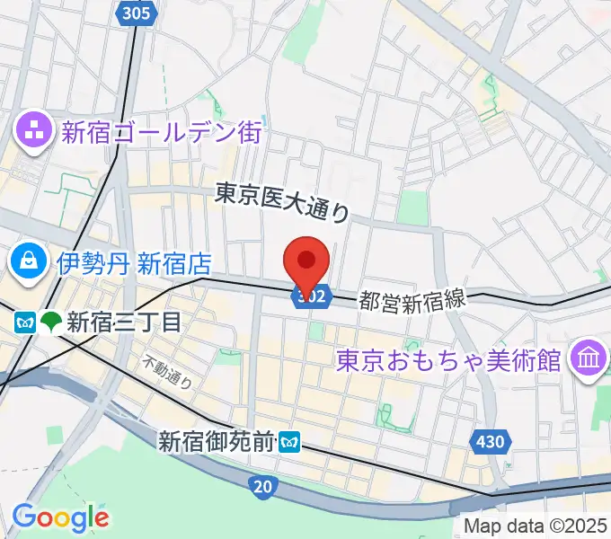 新宿シアターブラッツの地図