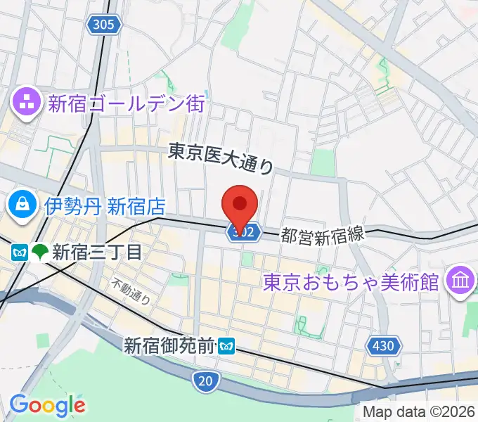 新宿シアターブラッツの地図