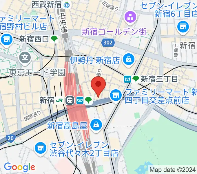 新宿シアターPOOの地図