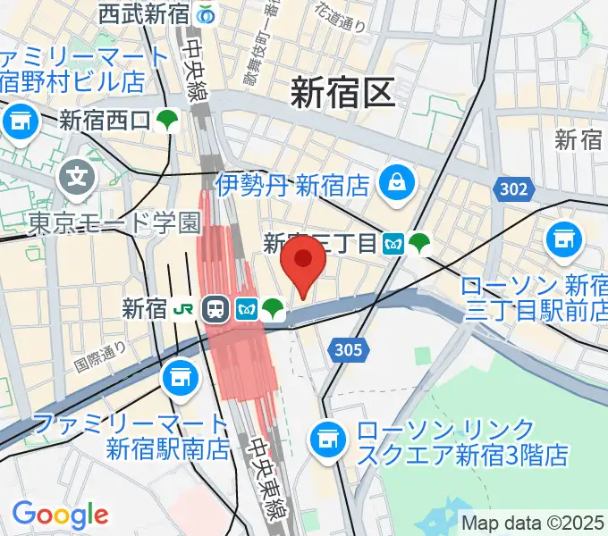 新宿シアターPOOの地図