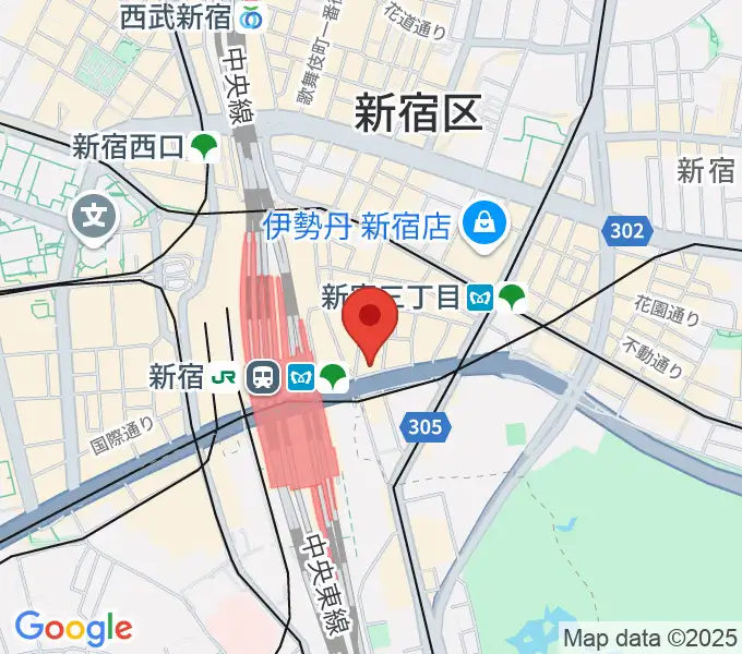 新宿シアターPOOの地図