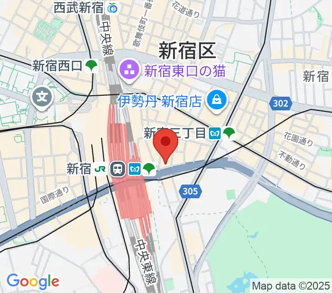 新宿シアターPOOの地図