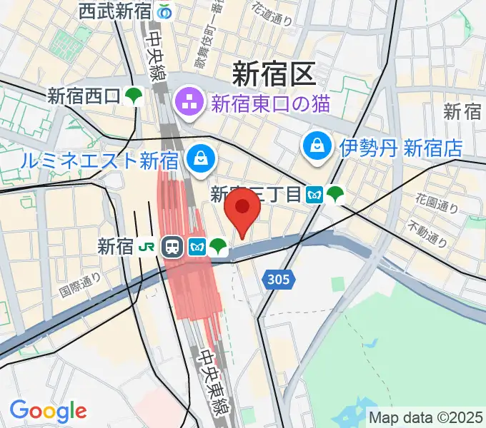 新宿シアターPOOの地図