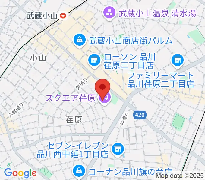 スクエア荏原 ひらつかホールの地図