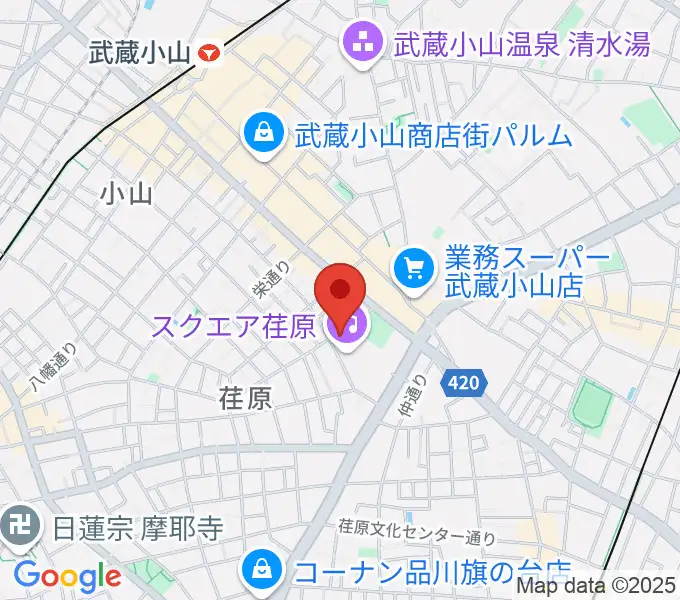 スクエア荏原 ひらつかホールの地図