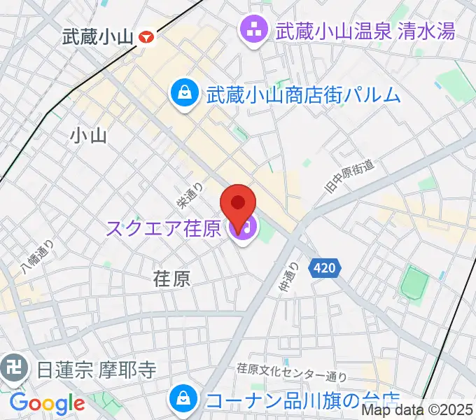 スクエア荏原 ひらつかホールの地図