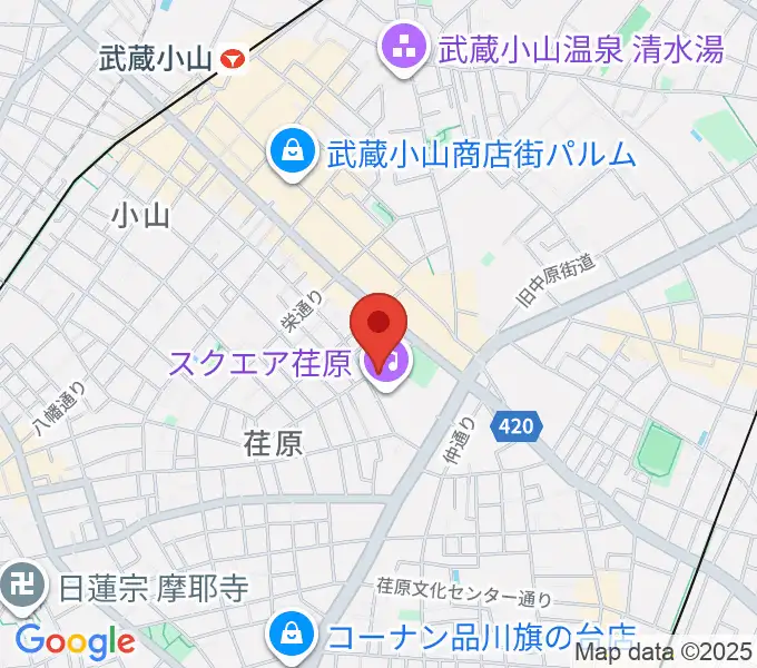 スクエア荏原 ひらつかホールの地図