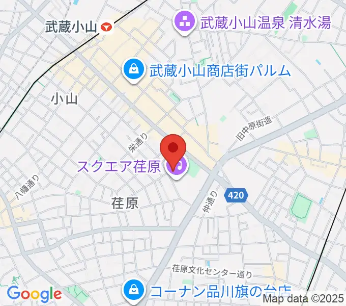 スクエア荏原 ひらつかホールの地図