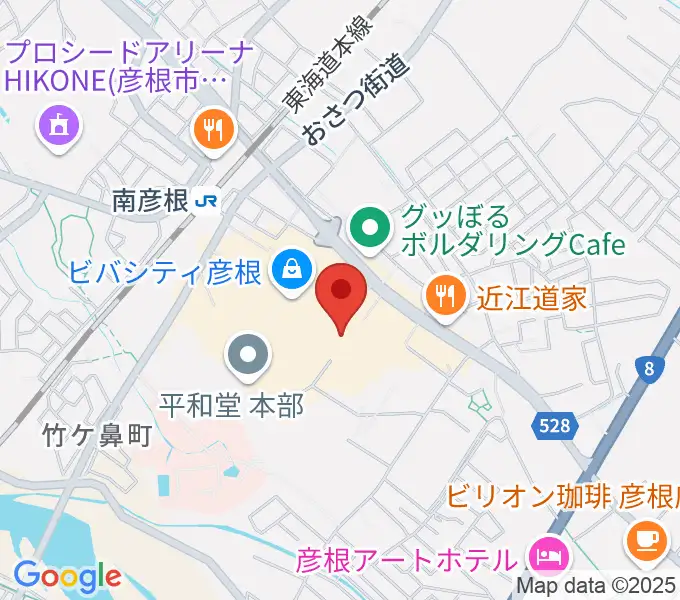 JEUGIAカルチャーセンター ビバシティ彦根店の地図