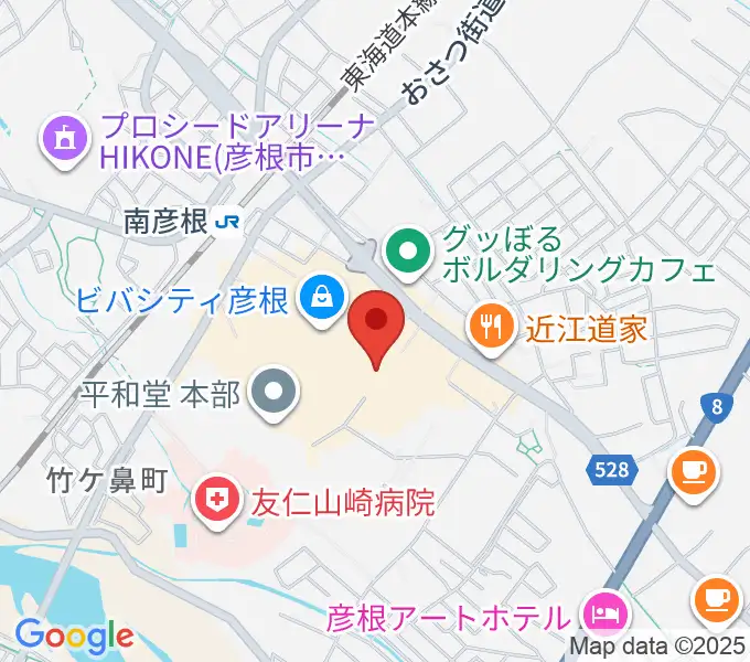 JEUGIAカルチャーセンター ビバシティ彦根店の地図