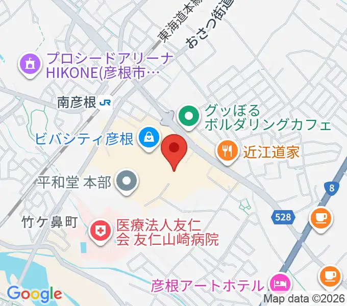 JEUGIAカルチャーセンター ビバシティ彦根店の地図