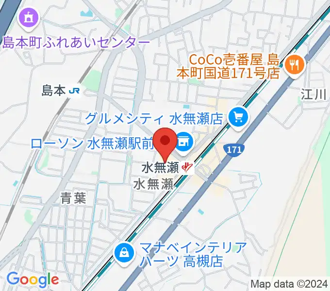 JEUGIA 島本センターの地図