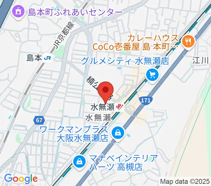 JEUGIA 島本センターの地図